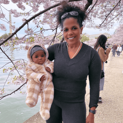 About Sahmra Stevenson - With her baby