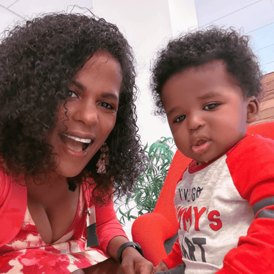 About Sahmra Stevenson - With her son