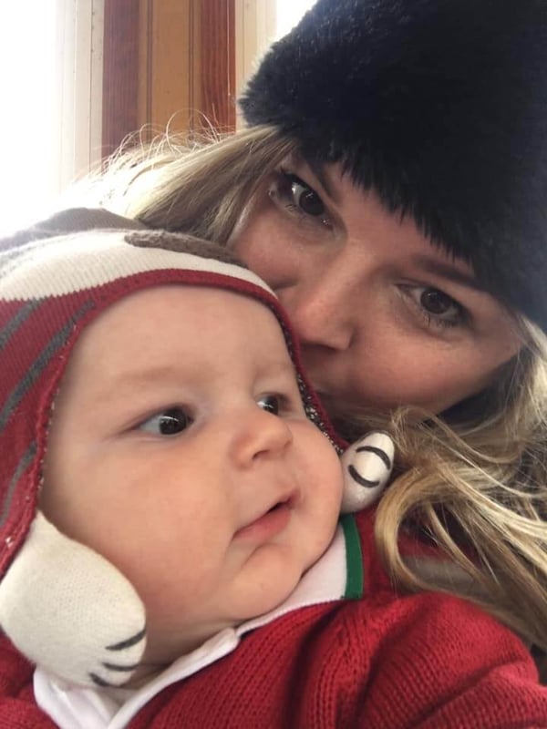 Sam Allen - With her baby