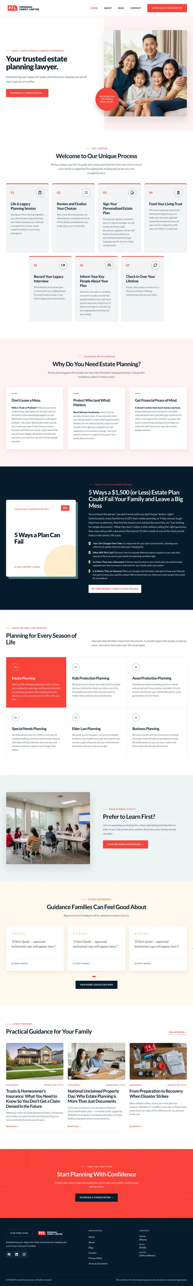 Screenshot of the Launch website demo home page